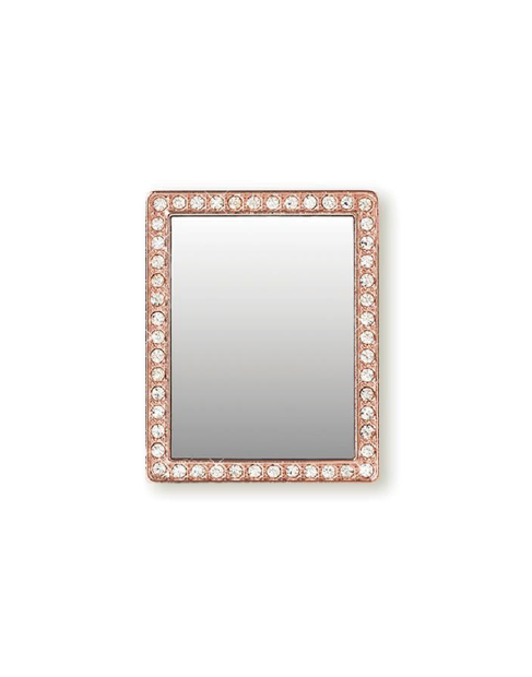 Espejo rectangular con brillantes Rose Gold