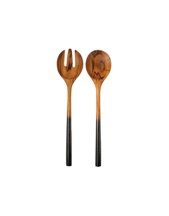 Set de Teak. (Cucharón y tenedor)