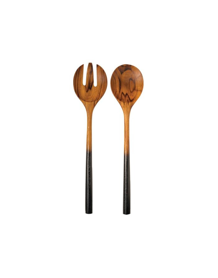 Set de Teak. (Cucharón y tenedor)